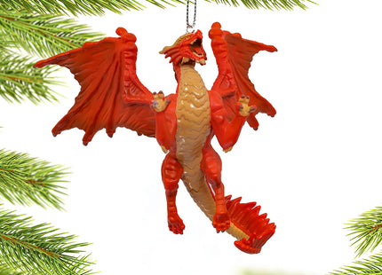 personalized red dragon christmas ornament – Christmas ornament, holiday tree decoration or gift