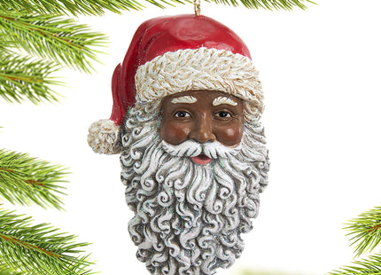 custom santa head christmas ornament – Christmas ornament, holiday tree decoration or gift