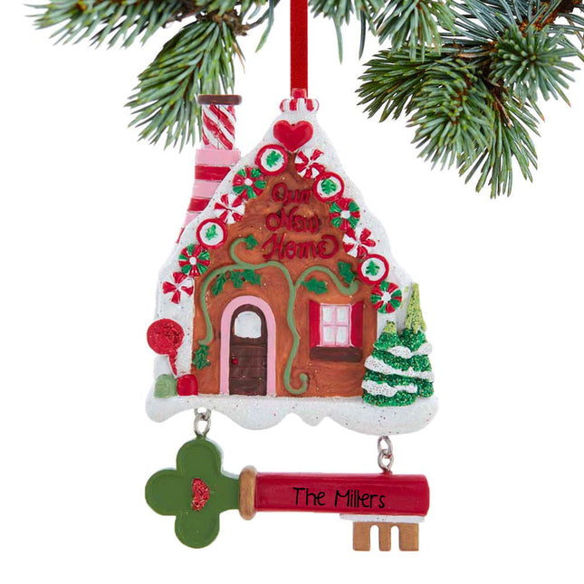 keepsake personalized gingerbread new home christmas ornament – Christmas ornament, holiday tree decoration or gift