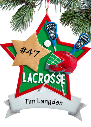 Lacrosse Star Ornament  by KURT ADLER Ornament