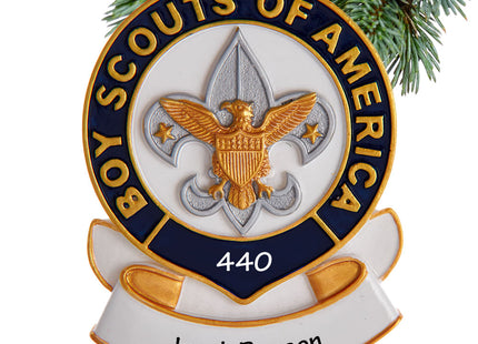 holiday personalized boy scouts christmas ornament – Christmas ornament, holiday tree decoration or gift