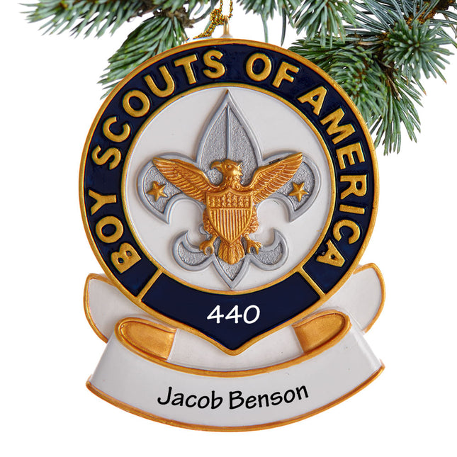 holiday personalized boy scouts christmas ornament – Christmas ornament, holiday tree decoration or gift