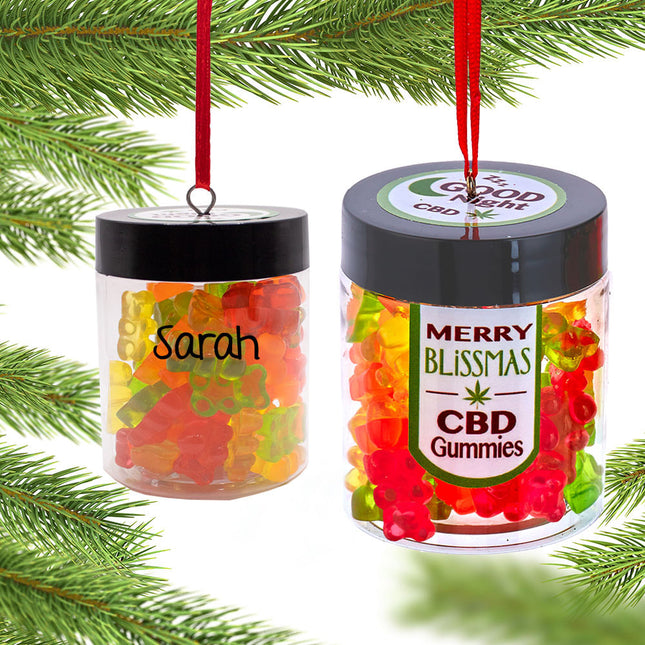 personalized personalized merry blissmas cbd gummies christmas ornament – Christmas ornament, holiday tree decoration or gift
