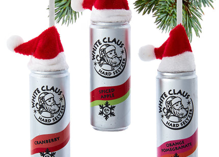 engraved white claus christmas ornament – Christmas ornament, holiday tree decoration or gift