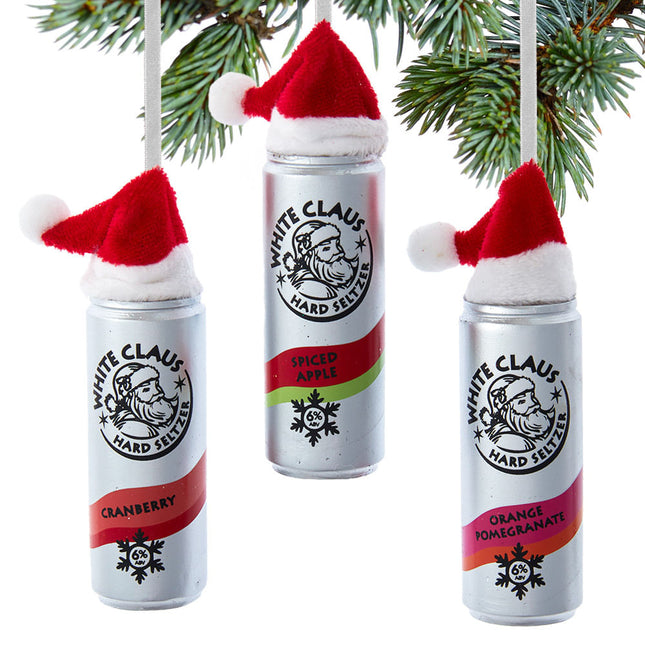 engraved white claus christmas ornament – Christmas ornament, holiday tree decoration or gift