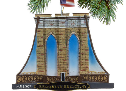 keepsake personalized brooklyn bridge christmas ornament – Christmas ornament, holiday tree decoration or gift