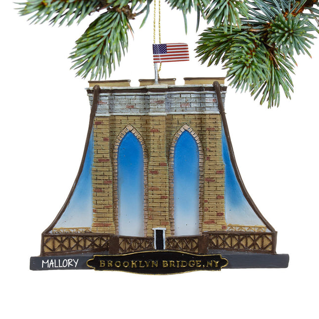 keepsake personalized brooklyn bridge christmas ornament – Christmas ornament, holiday tree decoration or gift