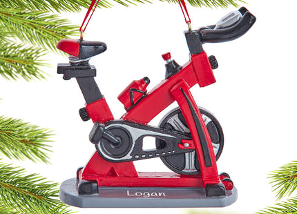 custom personalized exercise bike christmas ornament – Christmas ornament, holiday tree decoration or gift