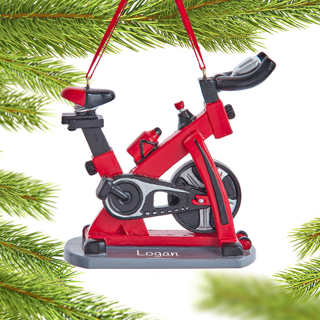 custom personalized exercise bike christmas ornament – Christmas ornament, holiday tree decoration or gift
