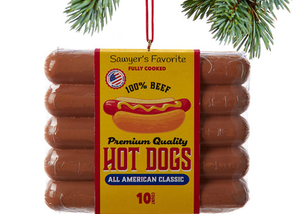 keepsake personalized hot dogs christmas ornament – Christmas ornament, holiday tree decoration or gift