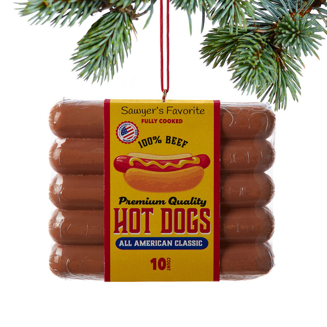 keepsake personalized hot dogs christmas ornament – Christmas ornament, holiday tree decoration or gift
