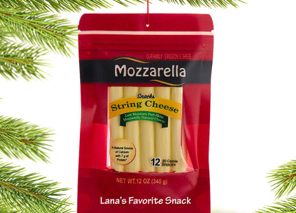holiday personalized mozzarella sting cheese christmas ornament – Christmas ornament, holiday tree decoration or gift