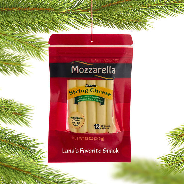 holiday personalized mozzarella sting cheese christmas ornament – Christmas ornament, holiday tree decoration or gift