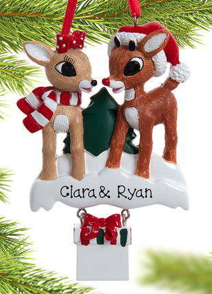 Rudolph & Clarice Ornament  by KURT ADLER Ornament