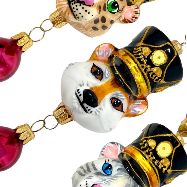 KRG Animal Generals Polish Glass Christmas Garland