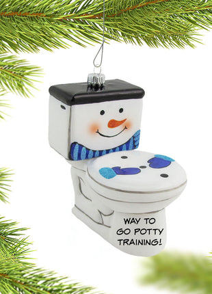 Frosty the Toilet Ornament  by KREBS Ornament