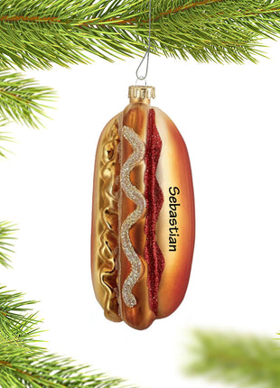 Ballpark Hot Dog Ornament  by KREBS Ornament