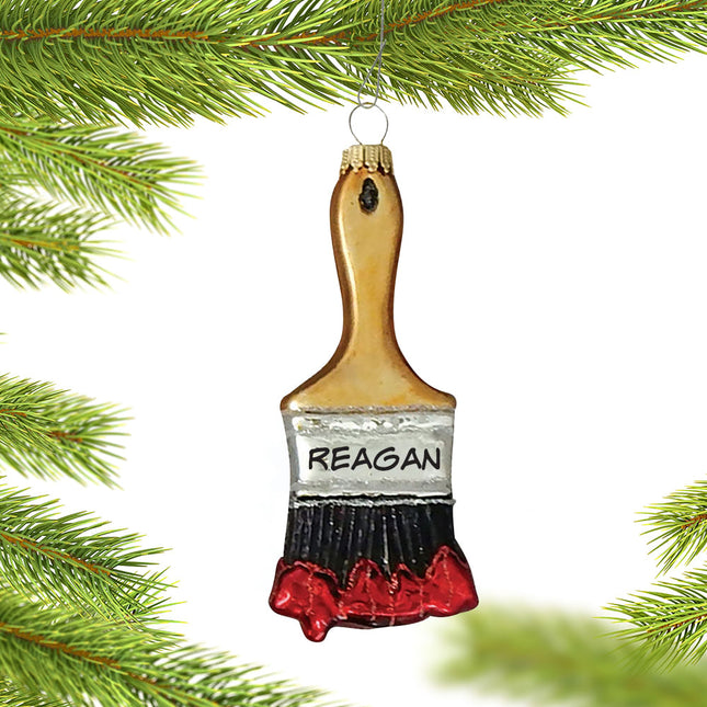 Paintbrush with Red Paint Ornament