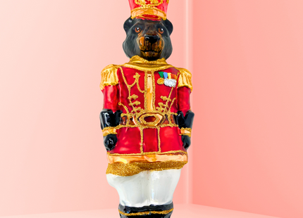 KRG Black Bear Body Polish Glass Ornament