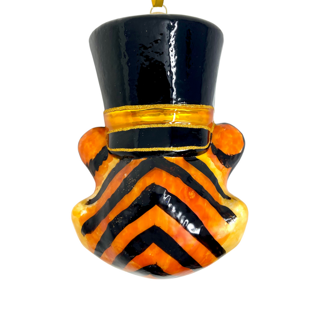 KRG Bengal Tiger Head Polish Glass Ornament