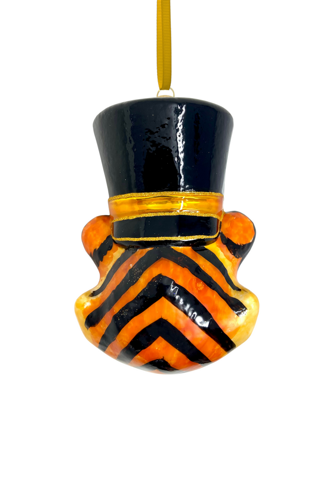 KRG Bengal Tiger Head Polish Glass Ornament