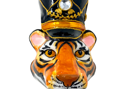 KRG Bengal Tiger Head Polish Glass Ornament
