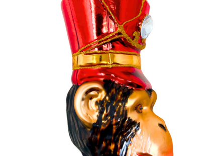 KRG Chimpanzee Head Polish Glass Ornament