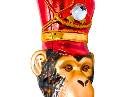 KRG Chimpanzee Head Polish Glass Ornament