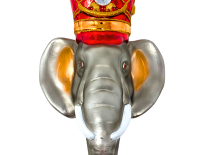 KRG Elephant Head Polish Glass Ornament