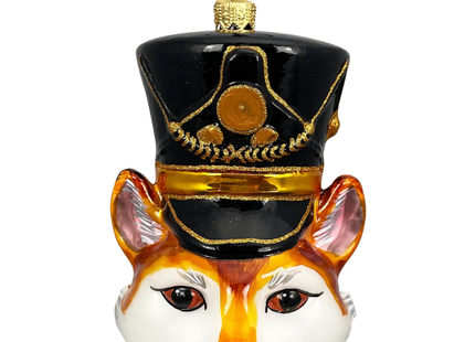KRG Fox Head Polish Glass Ornament