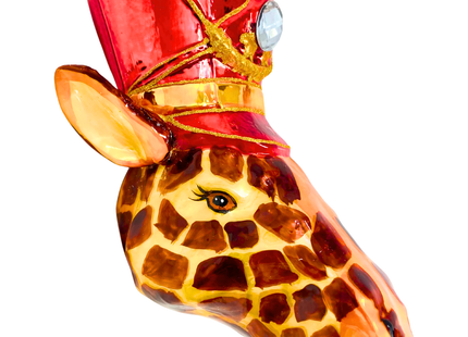KRG Giraffe Head Polish Glass Ornament