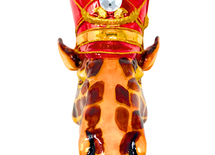 KRG Giraffe Head Polish Glass Ornament