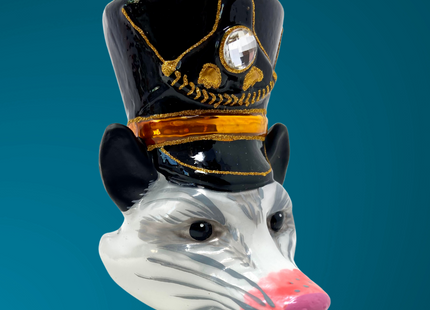 KRG Opossum Head Polish Glass Ornament