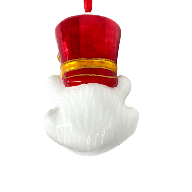KRG Polar Bear Head Polish Glass Ornament