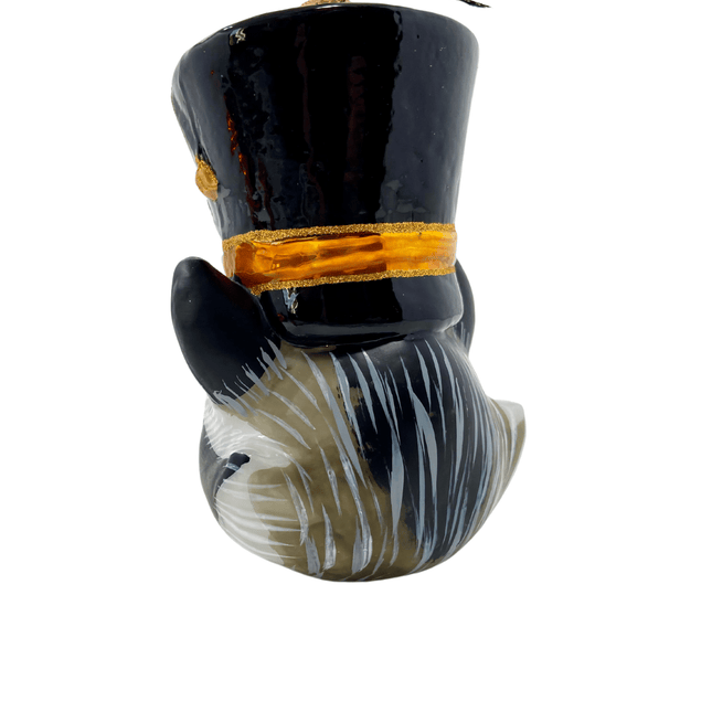 KRG Raccoon Head Polish Glass Ornament