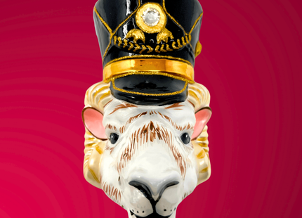 KRG Ram Head Polish Glass Ornament
