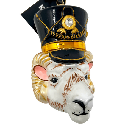 KRG Ram Head Polish Glass Ornament