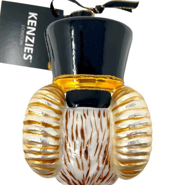 KRG Ram Head Polish Glass Ornament