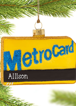 Metro Card Ornament  by KAT + ANNIE Ornament