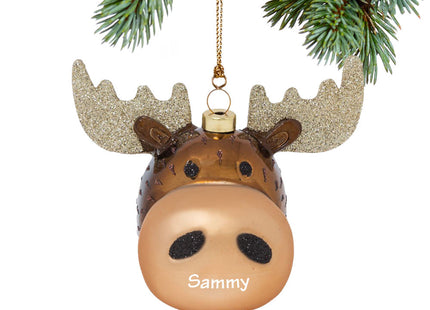 personalized personalized little moose christmas ornament – Christmas ornament, holiday tree decoration or gift