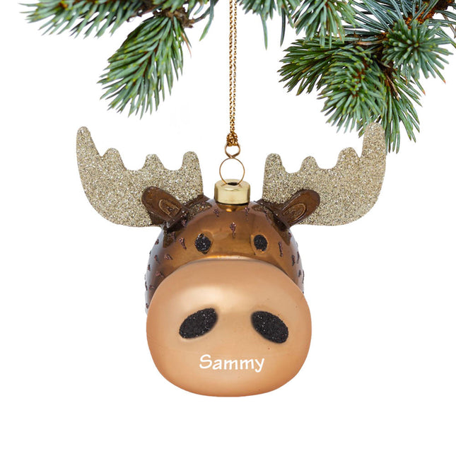 personalized personalized little moose christmas ornament – Christmas ornament, holiday tree decoration or gift