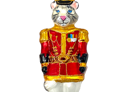 KRG White Tiger Body Polish Glass Ornament