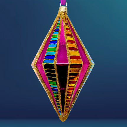Large High Better Diamond Glass Bauble