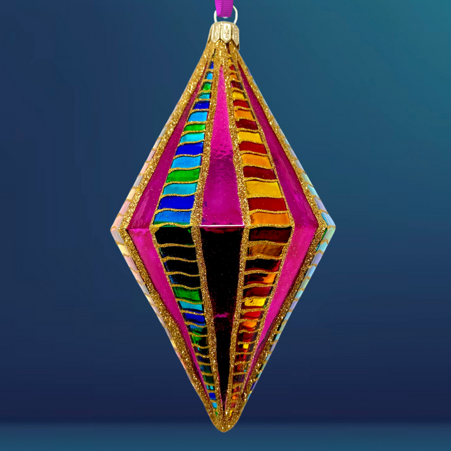 Large High Better Diamond Glass Bauble
