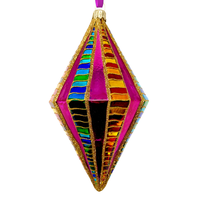 Large High Better Diamond Glass Bauble