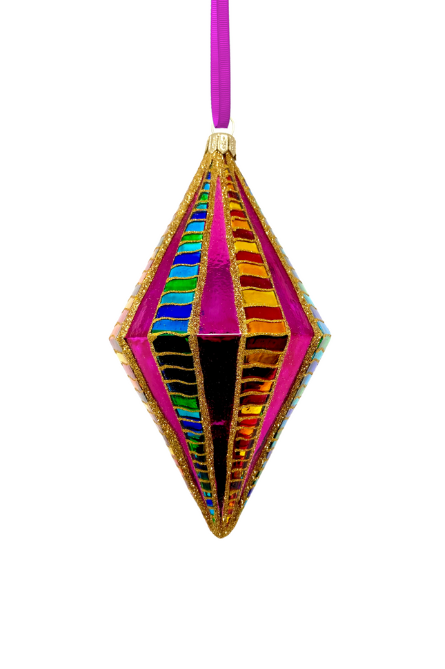 Large High Better Diamond Glass Bauble