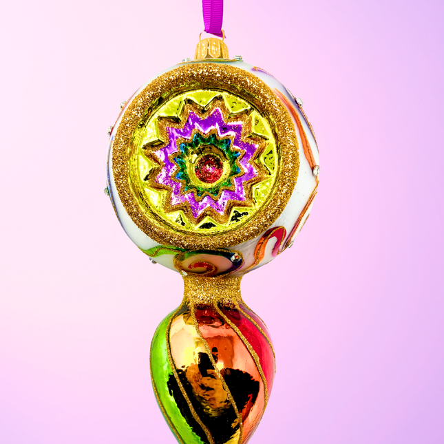 Light Dance Demure Polish Glass Ornament