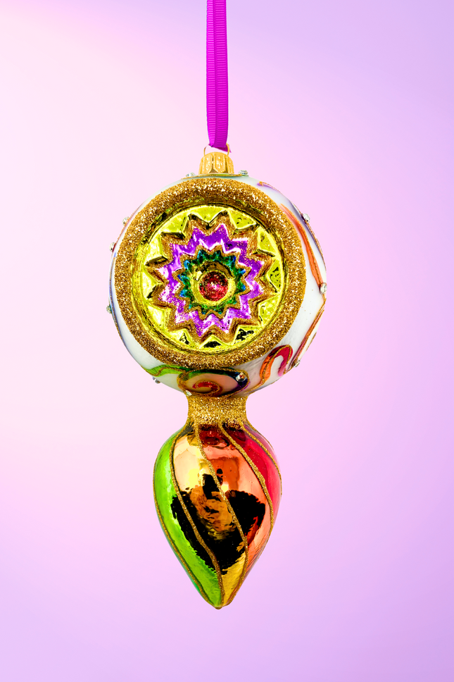 Light Dance Demure Polish Glass Ornament