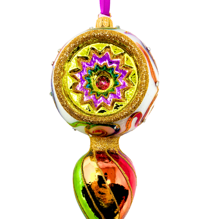 Light Dance Demure Polish Glass Ornament