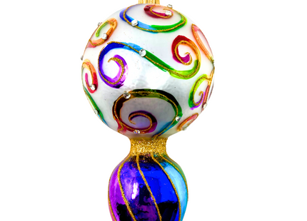 Light Dance Demure Polish Glass Ornament